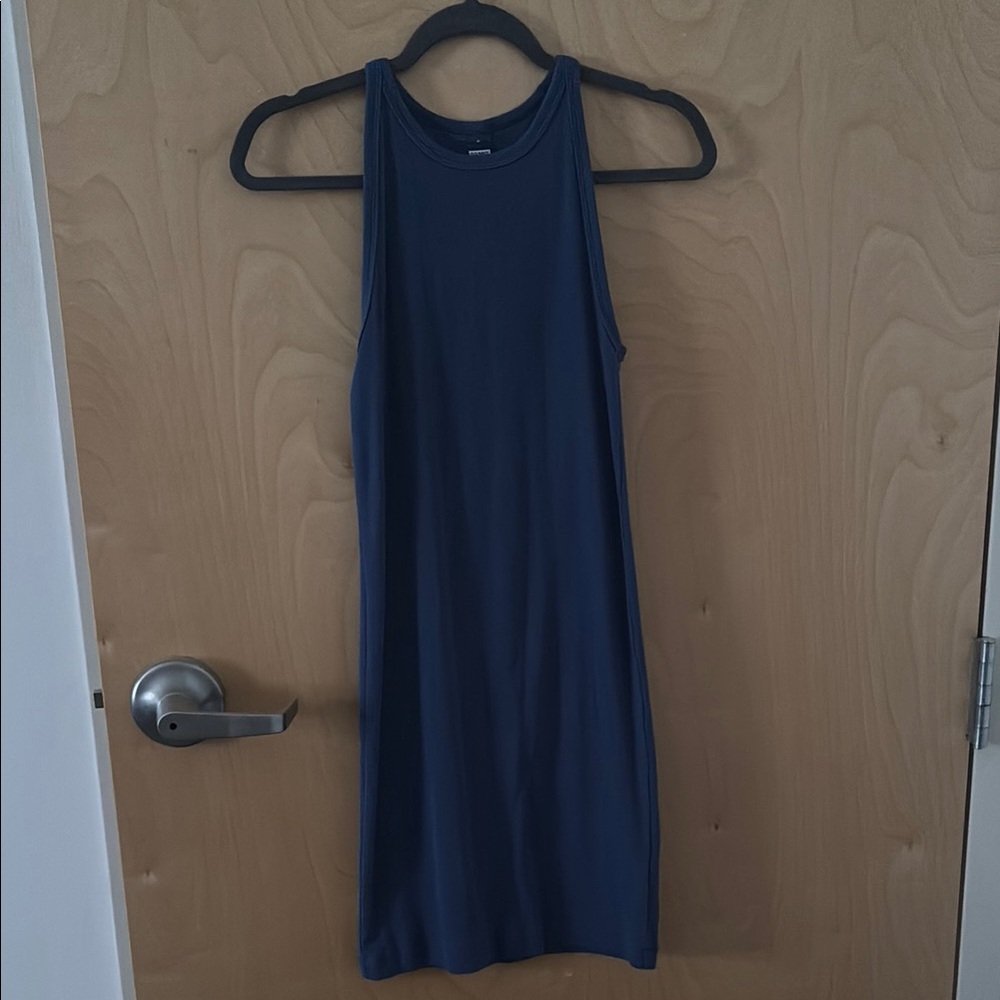 CasualNavy Blue Sleeveless Dress